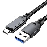 USB Type C ケーブル 1M USB3.1 Gen2 10Gbpsデータ転送 USB-A to USB-C Android Auto対応 タイプc ケーブル 【3.1A急速充電 】 高耐久ナイロン編み GalaxyS24/iPad Pro/iPad air/Xperia/Yoga/SSDその他type cデバイス対応