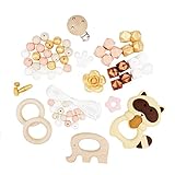 Mamimami Home おしゃぶり 歯固め DIY シリコーンラクーン 木製象 看護ネックレス ブレスレット ペンダント　ママパパ　安心の素材 赤ちゃんの噛がため　出産祝い ベビーギフト クリスマ