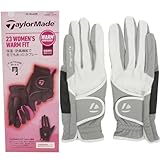 テーラーメイド(TAYLOR MADE) 23 ウィメンズ ウォームフィット グローブ ホワイト サイズL ゴルフ用グローブ 23FW TL173