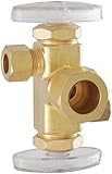 LDR 537 5901RB 5/8-Inch Comp by 3/8-Inch Comp by 1/4-Inch Comp Dual Outlet Double Handle Shut-Off An