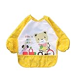 Chilie Baby Sleevedよだれかけ防水軽量ソフト動物パターンユニセックスFeedingポケット Amzclilie1136