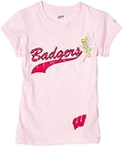 NCAA Wisconsin Badgers半袖Tissue TシャツGirls ' L ピンク