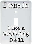3drose LSP _ 200658 _ 1 I Came In Like A Wrecking BallブラックLetters with Picture ofボールシングル切り替えスイッチ