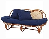 今枝ラタン ソファ パープル 幅158×奥行70×高さ72cm カウチソファ A-160-1A-尾州