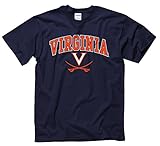 Virginia Cavaliers大人用アーチとロゴTシャツ – ネイビー X-Large