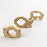 Mamimami Home 噛がため おしゃぶり ブナ 木製動物 3タイプ/6個/ゼント ベビーおもちゃ 知育玩具 DIY チュアブル ネックレス ガラガラ 噛固め カミカミ 出産祝い 新生児贈り物 
