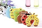 Bluestar 7Pcs Cartoon Animal Foam Door Stopper Cushion,Decorative Holder Lock Safety Guard Finger Pr