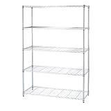 ドウシシャ メタルラック エコノミーシリーズ 5段 ルミナスパーツ互換品 ポール径25mm 幅121.5×奥行46×高さ174cm EL2512185N