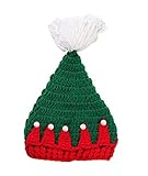 (スマイル ワキキ)Smile YKK 赤ちゃん ベビー着ぐるみ ニット帽子 服 記念写真 コスチューム 寝相アート 新生児 出産祝い クリスマスツリー型 ボンボン付き グリーンとレッド