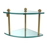 Allied Brass RW-34/24-BKM 24' x 5' Double Glass Shelf Satin Chrome [並行輸入品]