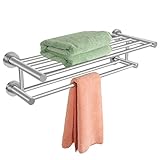 ステンレススチールバスルーム/キッチンタオルホルダータオルラックハンギングタオルシェルフストレージホルダー