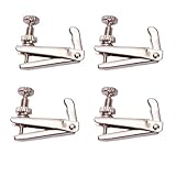 TraderPlus 4pcs Violin Metal Fine Tuner Adjuster Parts Violin Parts for 3/4-4/4 Violin (Silver) [並行輸