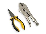 Olympia Tools 10-721 2Pc Pliers Set 6" Long Nose Pliers 7" Curve Jaw Locking Pliers [並行輸入品]