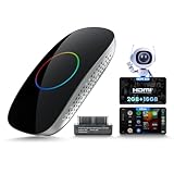 ATOTOOUT【AI Box】ワイヤレスCarplay・Android Auto対応、2GB+16GB、動画配信対応（YouTube・Netflix・Spotify）、車載マルチメディアボックス、デュアルWi-Fi・デュアルBluetooth搭載、AIアシスタント・HDMI出力・USB対応・プラグ＆プレイ・OTAアップデート対応、Mini OBD2付き、CB4CT、黒