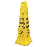ラバーメイド セーフティコーン 3ヶ国語 イエロー 627604-8036 【8193925】