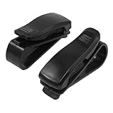 DealMux 2個黒いプラスチックサングラスメガネクリップラックホルダー