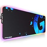 GTRACING マウスパッド マウスパッドゲーミング 大型 デスクマット マウスパッド光るマウスパッド キーボードパッド 光学式 防水 ズレない ゲーマー向け おしゃれ (BLUE)