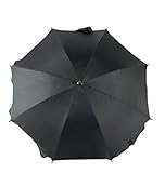 Ziweiba ベビーカー用パラソル 傘 防水 日差し 紫外線対策 角度調節可 児童用三輪車 自転車 (Bブラック)