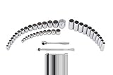 Blackhawk By Proto 978250 Drive Combination Set Containing 3/8-Inch and 1/2-Inch Sockets, 44-Piece [
