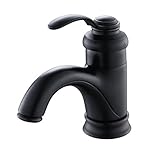 Wovier Oil Rubbed Bronze Waterfall Bathroom Sink Faucet,Single Handle Single Hole Vessel Lavatory Fa