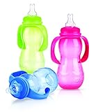 Nuby スタンダードネック・エコボトル 320ml (ブルー・ピンク・グリーンのうち1色。色はおまかせ)
