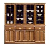 日高 タモ材 日本製 完成品 180 H180 食器棚