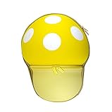 ユニークなキッズリュックキノコの形の大人バッグファッションリュック[イエロー]