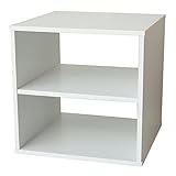 キューブボックス オープン2段タイプ タイプ５ CUBE BOX オープン おしゃれ フタ付き ふた付き ラック 収納家具 (タイプ5, ホワイト)