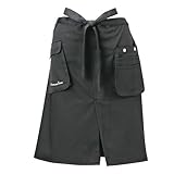 ガーデンエプロン ミドル丈 55cm ブラック