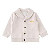 (チャックルベビー) chuckle BABY ボンシュシュ 襟付き カーディガン 80cm ベージュ P3906-80-50