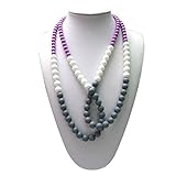 Silicone Teething Necklace - by Modern Ohana - BPA Free, Silicone Jewelry for Mom and Baby (Double S