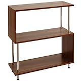 タンスのゲン ジグザグラック 2段 幅80cm オープンラック ウォールナット 39100013 WN