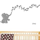 Ares-Cute Bubble Elephant Wall Quote Wall Decals Vinyl Stickers Home Decor Wall Decorations for Kids