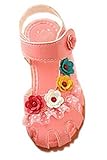 (コ-ランド) Co-land ベビーサンダル 女の子 子供靴 キッズシューズ ビーチサンダル 赤ちゃん靴 女児 お花 レース付き つま先保護 海 お出かけ ピンク 15.5cm