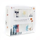 Safaya Soft Muslin Baby Swaddle Blankets For Boys & Girls、新生児Receiving Perfectギフトボーナスe-book