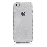 UNEXTATI iPhone SE 用 ケース 耐衝撃 高品質 TPU ハード カバー 超薄型ケース 全面保護 脱着簡単 クリア 透明 Apple iPhoneSEカバー Cover (ホワイト, 