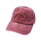 Tonsee キッズ 帽子 女の子 男の子 キャップ 野球帽 子供用 日よけ帽子 スポーツキャップ 旅行 お出かけ 登山 アウトドア 紫外線対策 (ワインレッド)