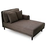 ソファ カウチソファ 片アーム 男性 余裕 ワイド座面 ファブリック 天然木脚 左アーム 1人掛け グレー