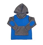 Boys Fleece Hoodie by Hej ( Shyブルー) 7-8 months shy_boy-Blue Grey-7-8