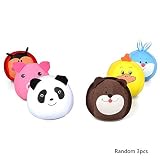 sunone11ランダム3pcsキュート動物キャッチHand Balls Toys for Children Play inドア寝室Throw Sandbags親子ゲーム(直径: 5 " )