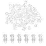 PATIKIL M4x16mm アクリル ネジ 六角ナット付き 30セット 透明装飾 DIY 展示用 軽量モデル ハンドメイド クリア