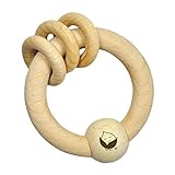 green sprouts Ring Rattle Made From Wood [並行輸入品]