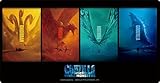キャラクター万能ラバーマットスリム ゴジラ キング・オブ・モンスターズ「Monsters」
