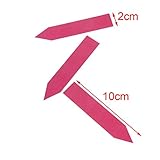 【ノーブランド品】園芸用 ラベル 立型 ラベル 全5色 10x 2cm 100枚 再利用可能 (ピンク)