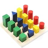 幼児のおもちゃ　木のおもちゃ　立体幾何学形状プレート　子供の教育玩具　早期教育　知力開発　保育所・児童館用品 お誕生日 入園 出産お祝い