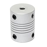 Dolity 5x5x25mm　モーター　シャフト　フレキシブル　カップリング　シャフト　カプラー　CNC 3D プリンターパートに対応　 多機能 実用的　