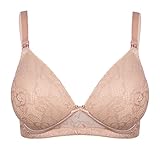 Intimateポータル女性用ワイヤフリー授乳ブラマタニティパッド入りブラ カラー: ベージュ