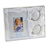 Juliana Gift set - 2x3 Frame/1st Tooth/1st Curl Boxes - Blue by Miss Bo Peep