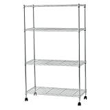 メタルラック スチールラック スリムラック 幅74 奥行34 高さ124 4段 収納 棚 シェルゴ