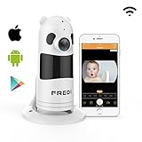 FREDI ベビーモニター スマホでライヴ映像対応 WiFi ネットワーク 防犯カメラ 遠隔監視・操作 iPhone / Android 対応 暗視 動作検知 ワイヤレスカメラ 双方向音声 監視カメラ